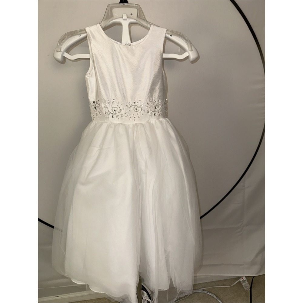 Sweetie Pie Collection Flower Girl Dress White Size 8